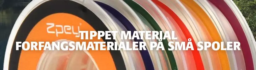 Tippet material - forfangsmaterialer på små spoler
